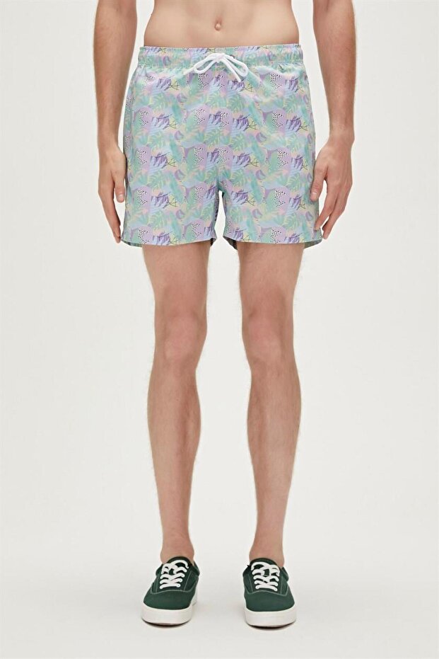 23.01.09.007-c125 Monstera Men's Swim Shorts