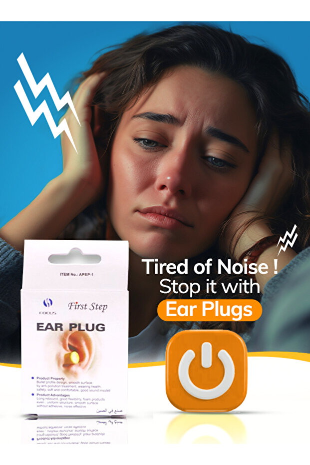 Ear Plugs – Soft Rubber Bullet Shape | Noise Reduction, Comfortable Fit, With Case - 5