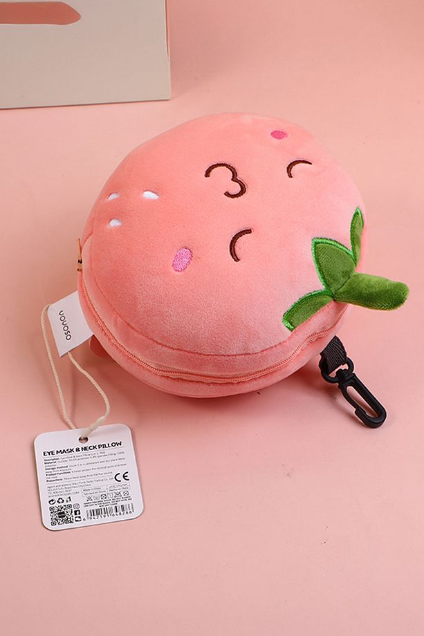 Eyelet Memory Foam U Tipi Yastık Pembe - 4