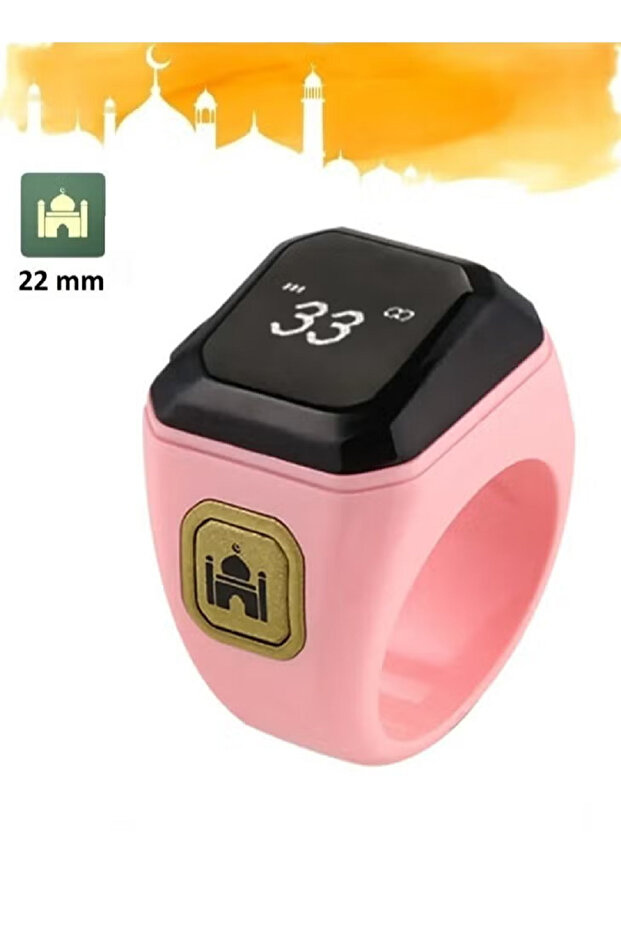 22mm Zikr Ring Smart Ring with Vibration Reminder Tasbih Counter and Bluetooth Connection - 1