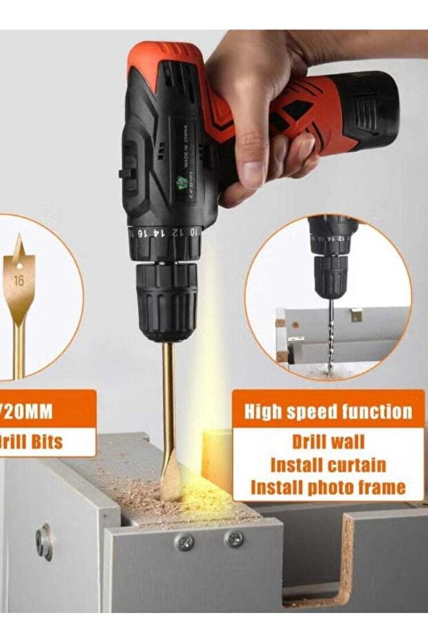 Tool set with cordless drill machine with 1300 mAh battery - 1