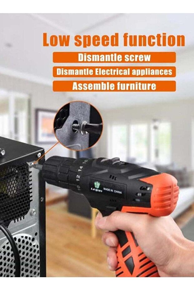Tool set with cordless drill machine with 1300 mAh battery - 7