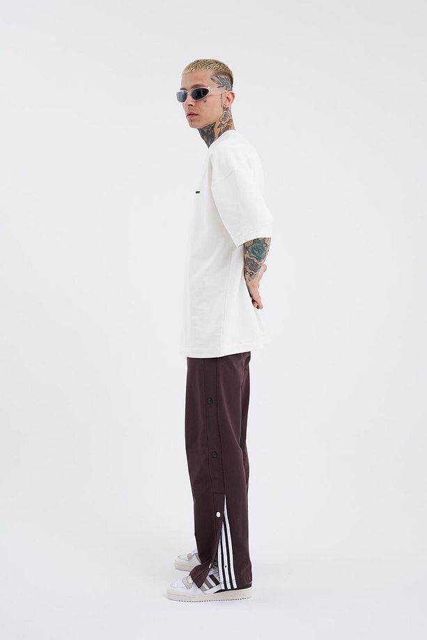 BAGGY RELAXED MC-87 BUTTON ALT EŞOFMAN KAHVERENGİ - 3