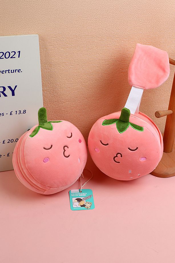 Eyelet Memory Foam U Tipi Yastık Pembe - 1