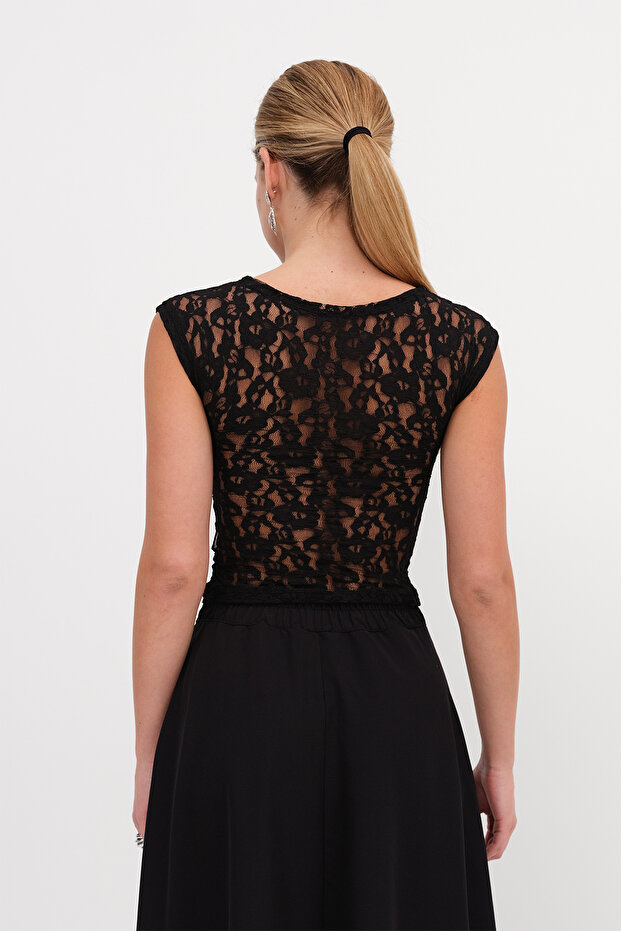 Dantelli Transparan Bluz B1781 - 6