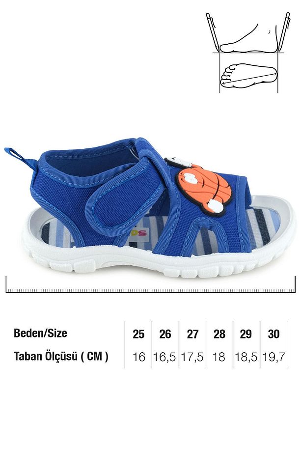 Erkek Çocuk Yazlık Rahat Taban Tek Cırt Cırtlı Ayarlanabilir Günlük Sandalet - 2
