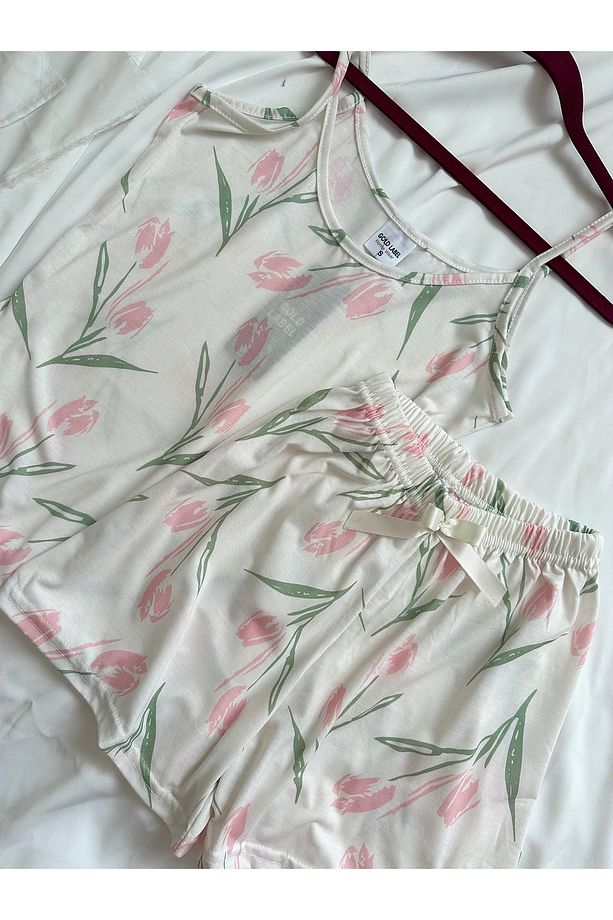 Pinterest Modeli Şort-Atlet Pijama Takımı - 3