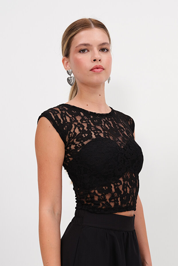 Dantelli Transparan Bluz B1781 - 2