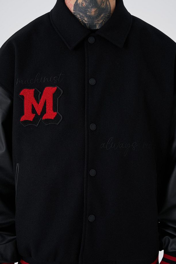 Erkek No Need To Fear Oversize Bomber Ceket Black - 5
