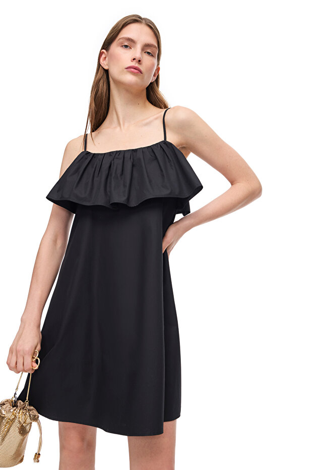 Siyah Albas Mini Boy Elbise - 3