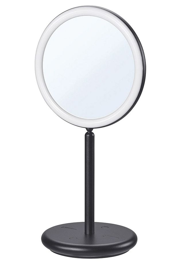 3 Mod Aydınlatmalı Makyaj Aynası 3x Zoom Özellikli Şarj Edilebilir 40cm Siyah MB067 - 4