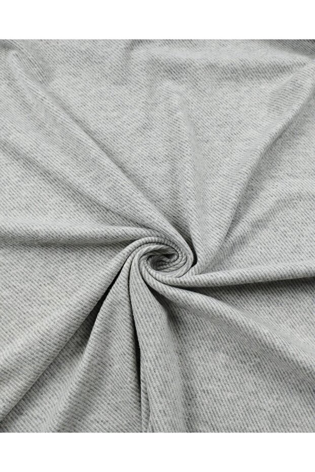Soft Knitted Towel in Light Gray Color Width: 140 cm