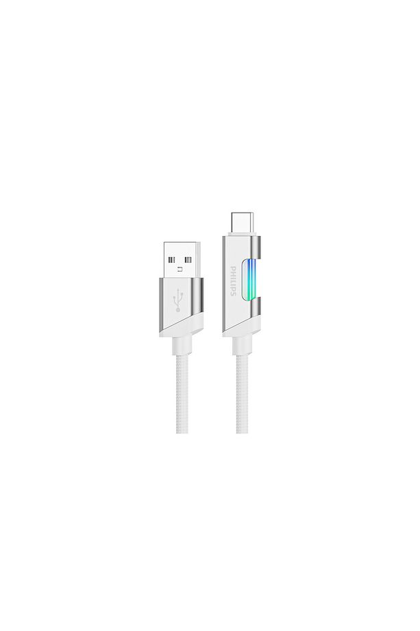 USB-Type-C Şarj Kablosu,Hızlı Şarj,3A Yüksek Akım,1 Metre,Örgü Kablo,Çok Renkli Işık,DLC5021A - 1