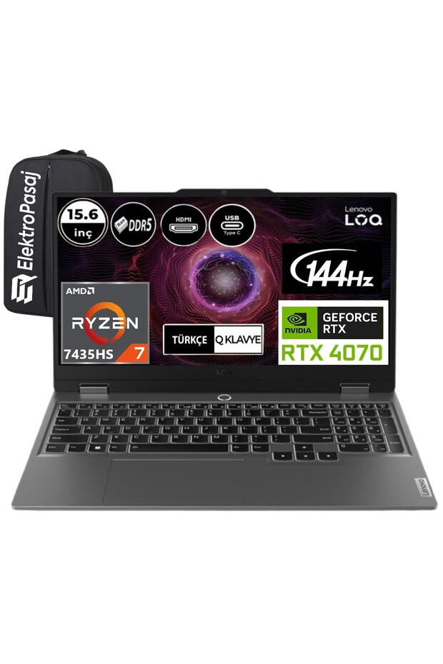 Loq 83jc00cutr-ep6 Ryzen 7 7435hs 12 Gb 512 Gb Ssd Win11 Pro Rtx4070 15.6" Fhd Ep Çanta - 1