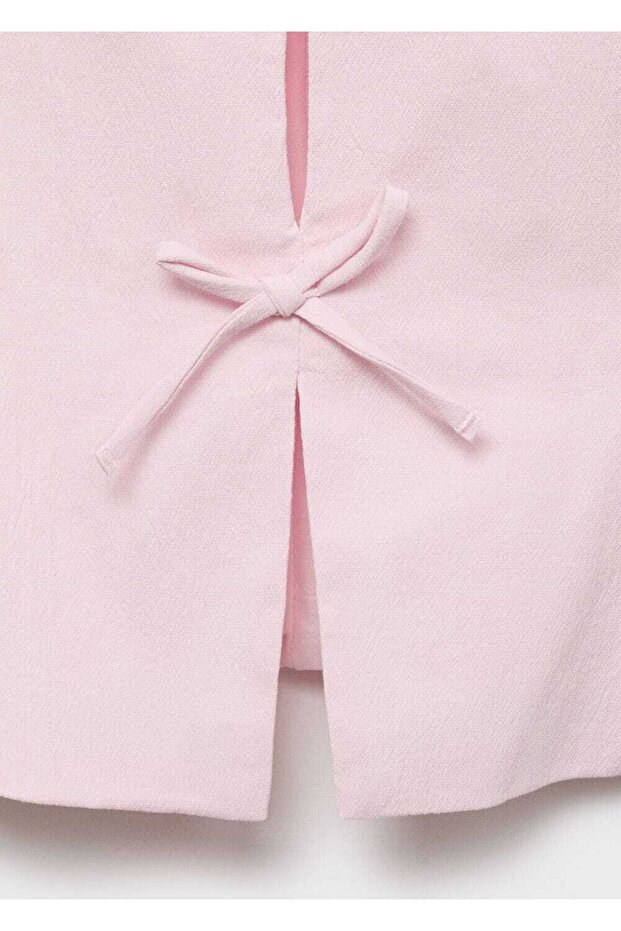 Bluse mit Neckholder-Ausschnitt und Bindeband - 5