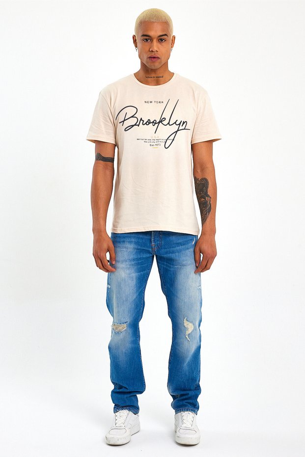 Superlife Men's Crew Neck Standard &Regular Fit T-Shirt Spr22Ts110