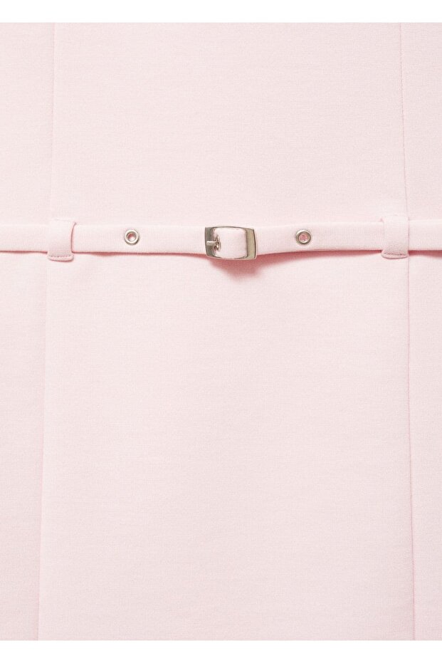 Kemerli kısa elbise - 6