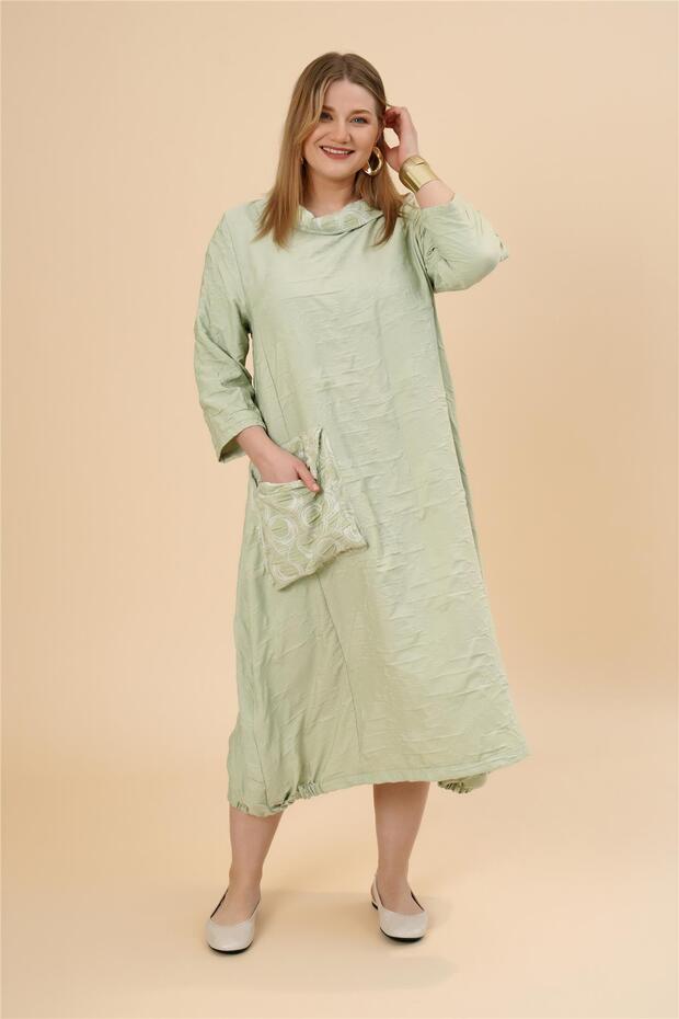 25144 ELBİSE YESIL - 4