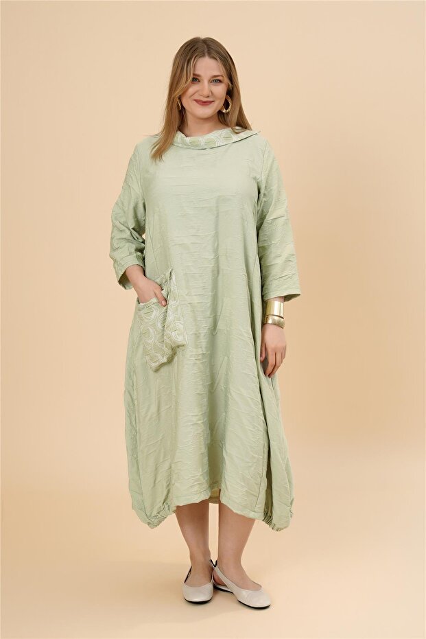 25144 ELBİSE YESIL - 3