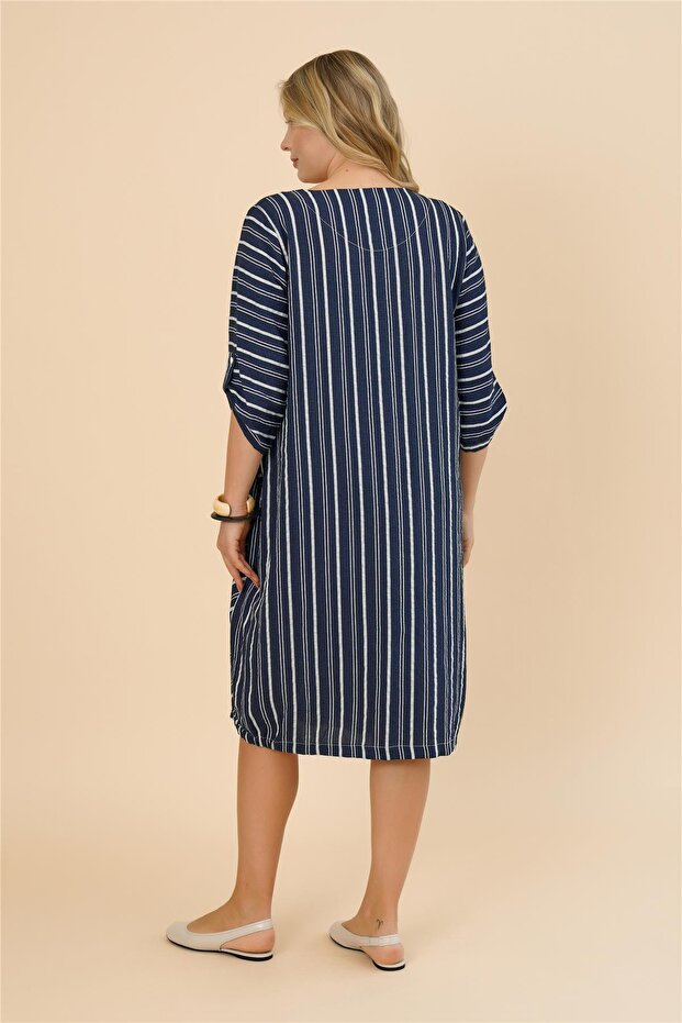 25171 ELBİSE LACIVERT - 3