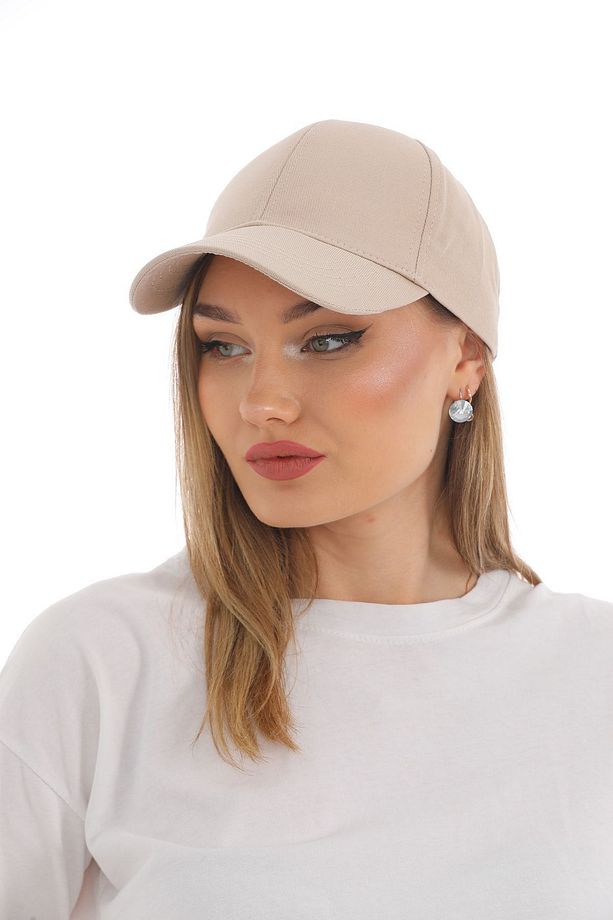 Unisex Ayarlanabilir Bej Spor Basic Şapka - 9