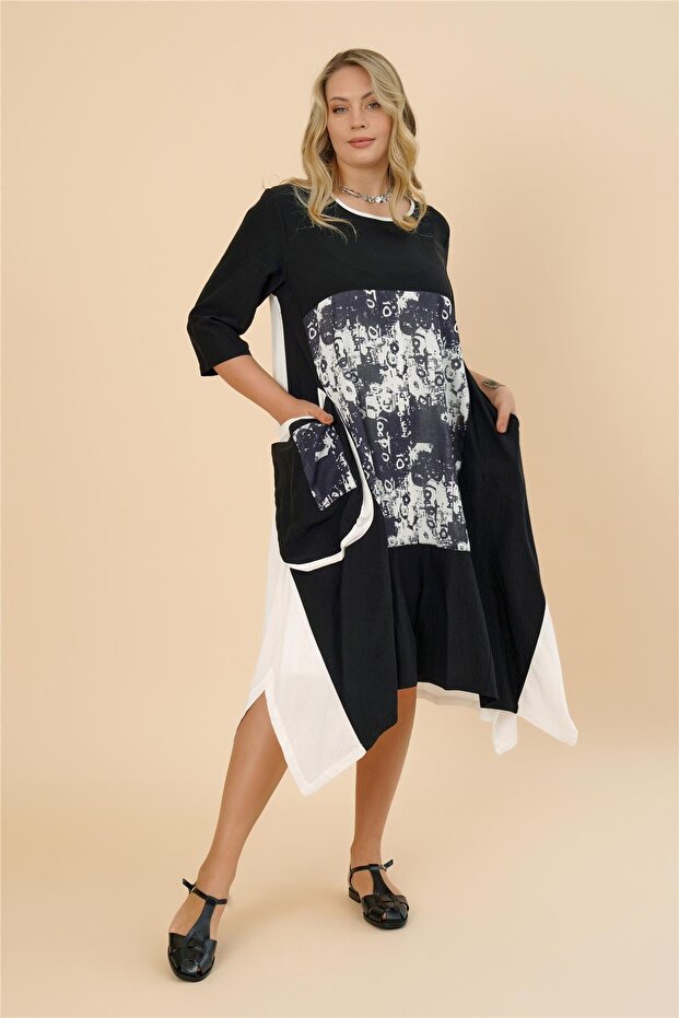 25167 ELBİSE SIYAH - 1