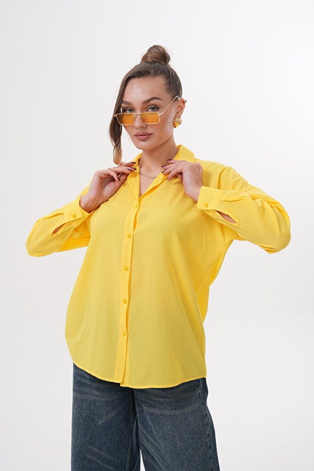 Oversize Basic πουκάμισο - 5