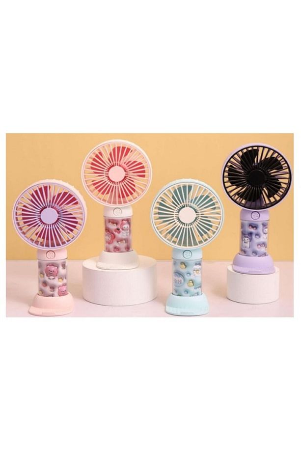 Şarjlı Masa Ve El Fan Taşınabilir Şarjlı Edilebilir Mini Fan - 1