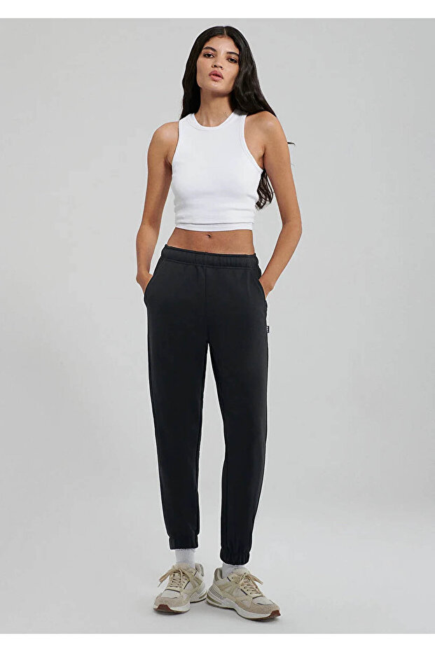 Basic Siyah Kadın Eşofman Altı M1600823-900 - 1