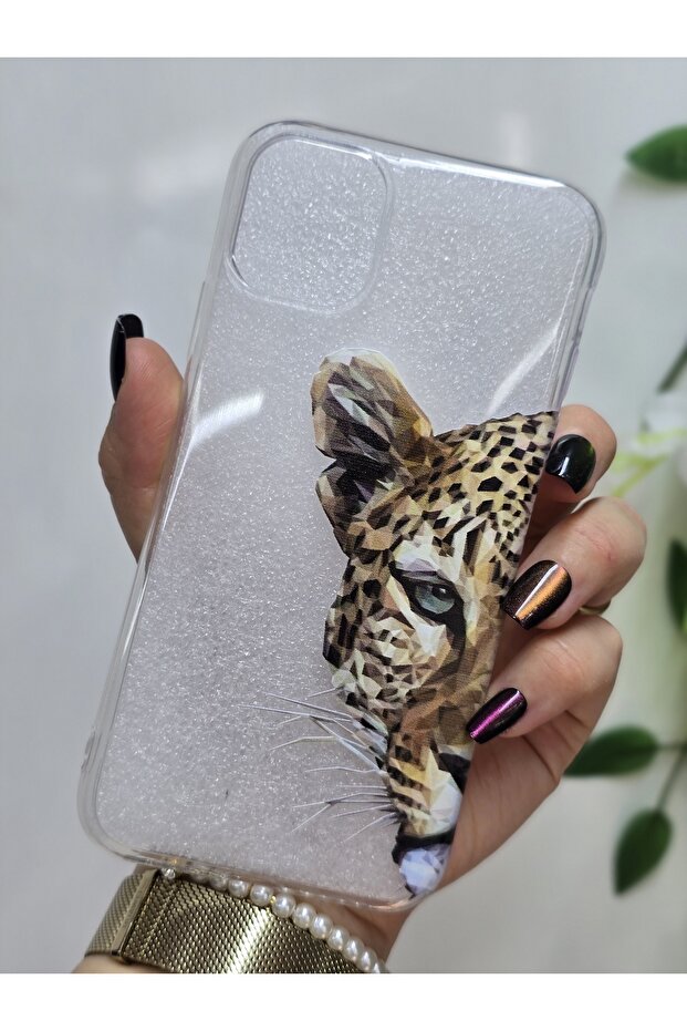 Leopard Pattern Transparent Phone Case Compatible with iPhone 11 - 2