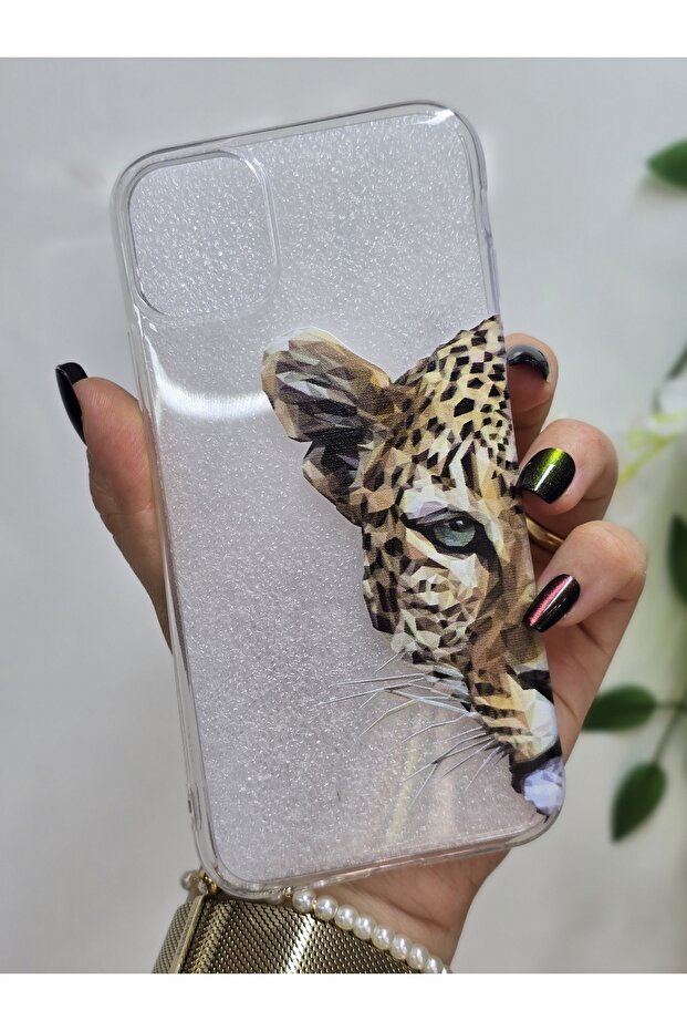 Leopard Pattern Transparent Phone Case Compatible with iPhone 11 - 5