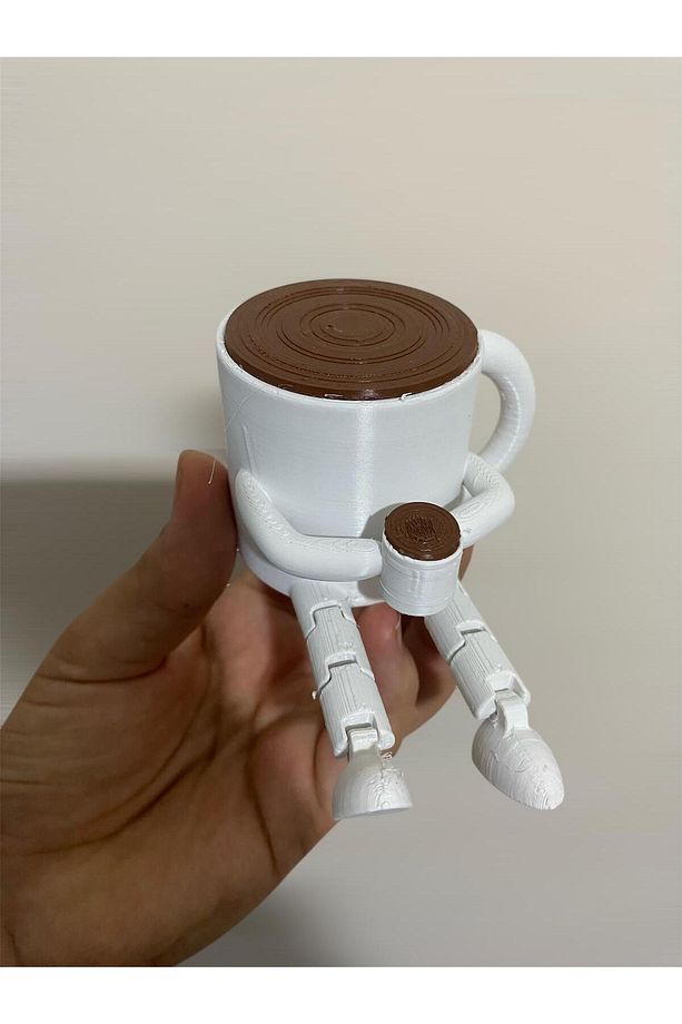 Kahve Köşesi Figürü Bardak Tutan Kupa 5cm - 3