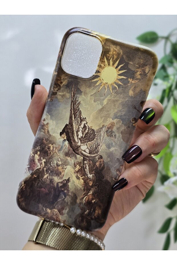 حافظة هاتف شفافة بنمط فني متوافقة مع هاتف Iphone 11 - 2