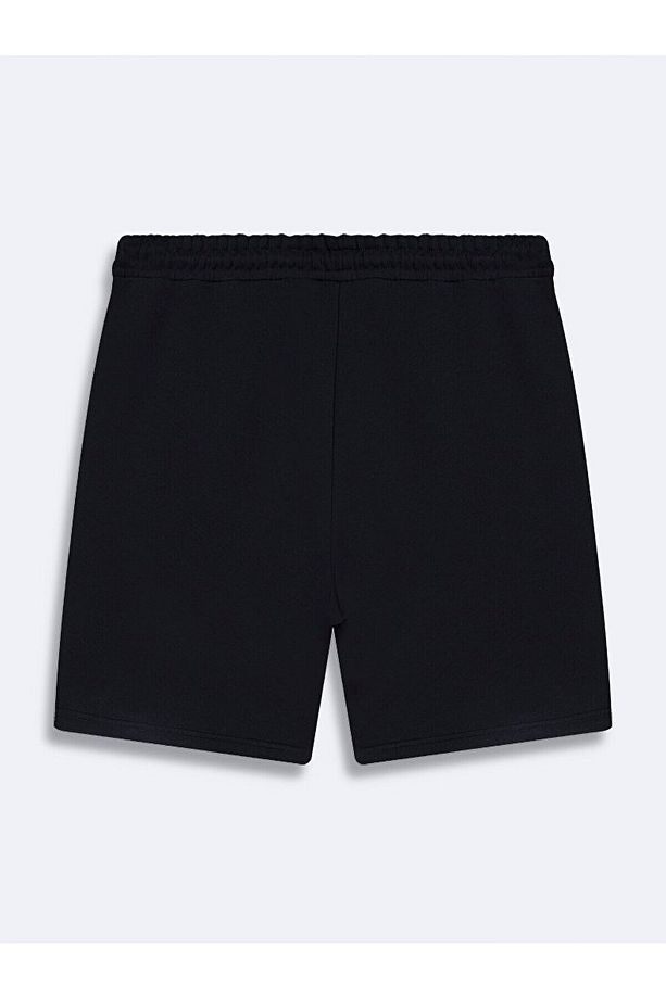 Sıgn Baskılı Regular Mini Lacivert Şort - 2