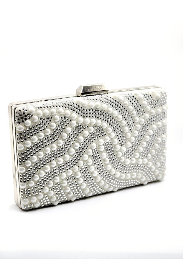 Off White Pearl Women's Evening Dress Bag