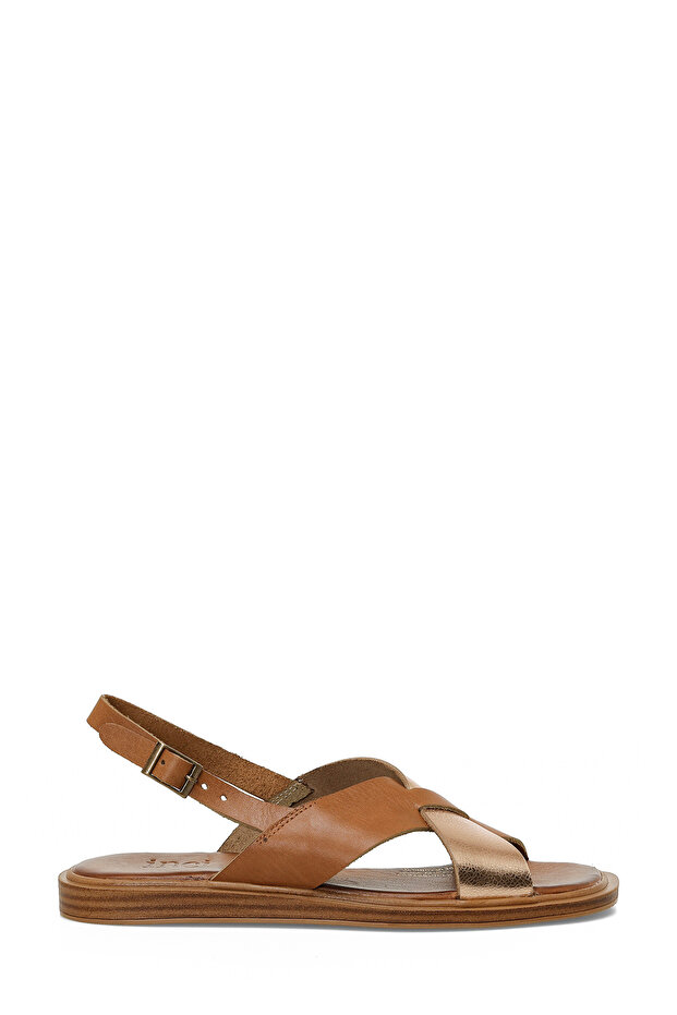 Inci Alia 5Fx Tan Women's Flat Sandals