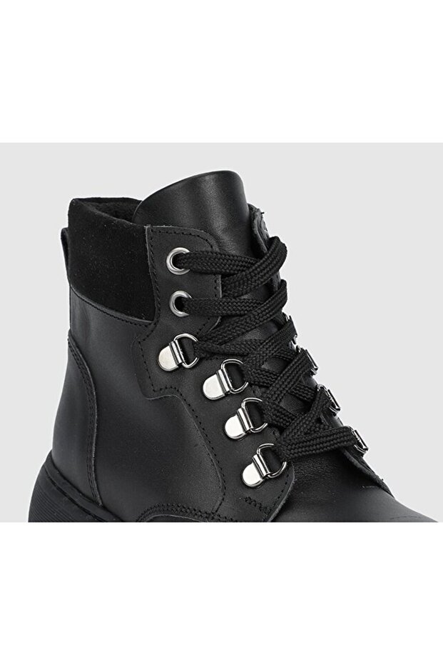 Siyah Deri Erkek Çocuk Bot - 5
