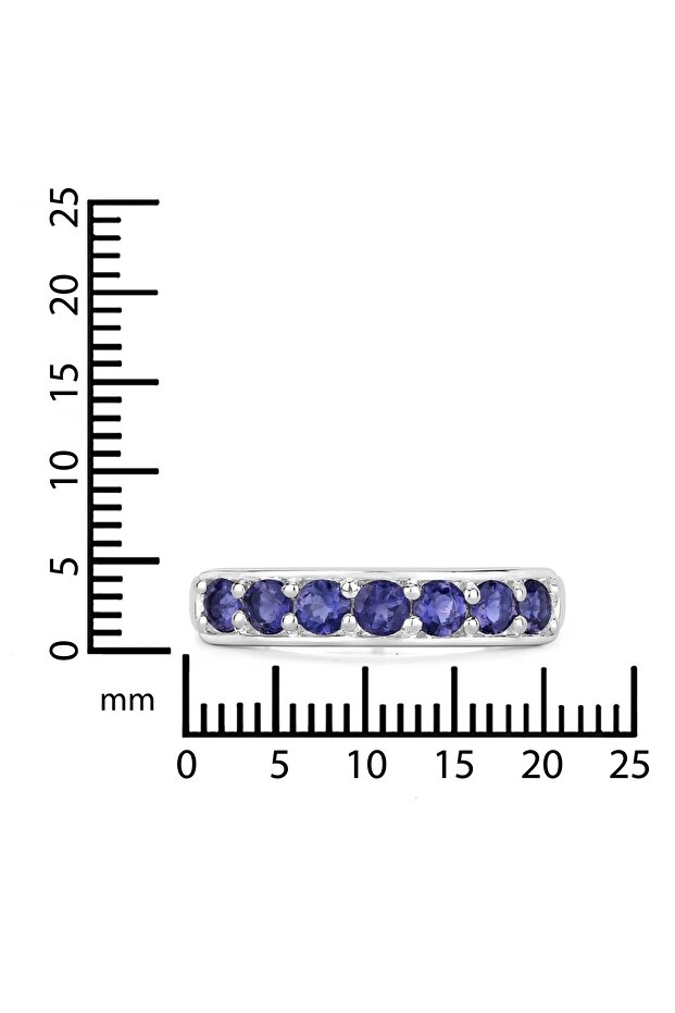 Edelsteinring Ring Sterling Silber Iolith blau-violett - 4