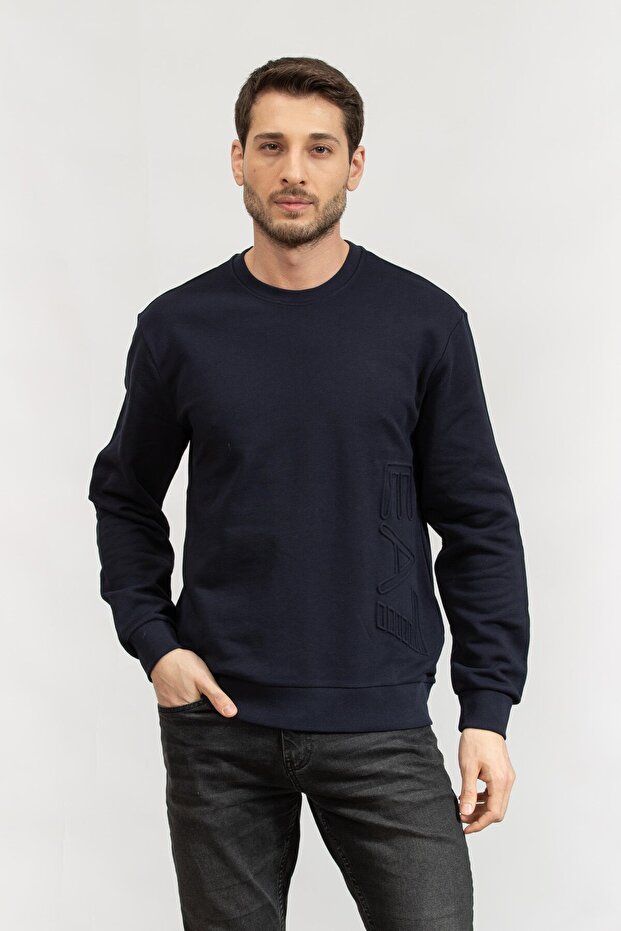 Erkek Bisiklet Yaka Sweatshirt - 1