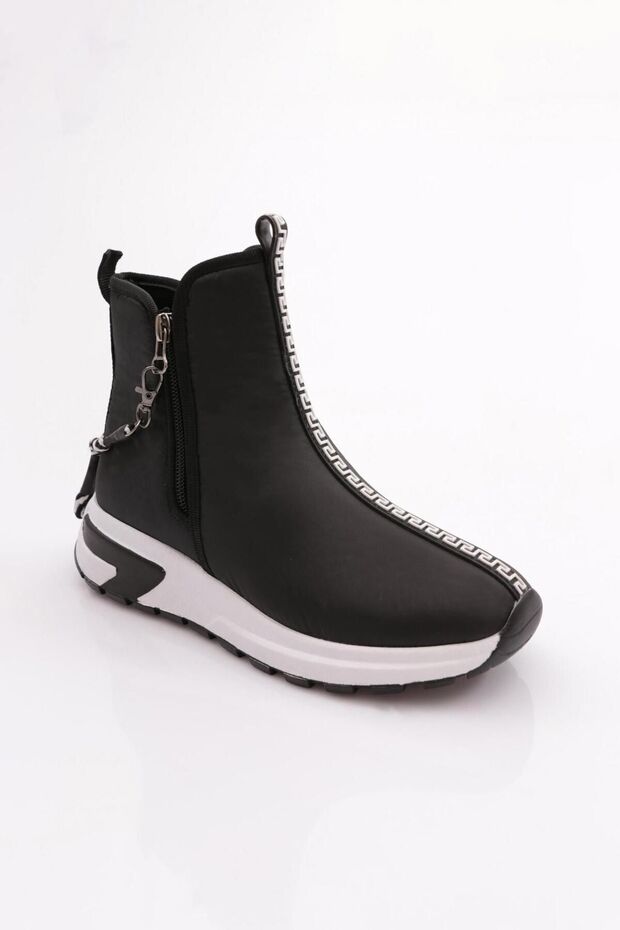 Kadın Kalın Taban Fermuar Detaylı Bot - 3