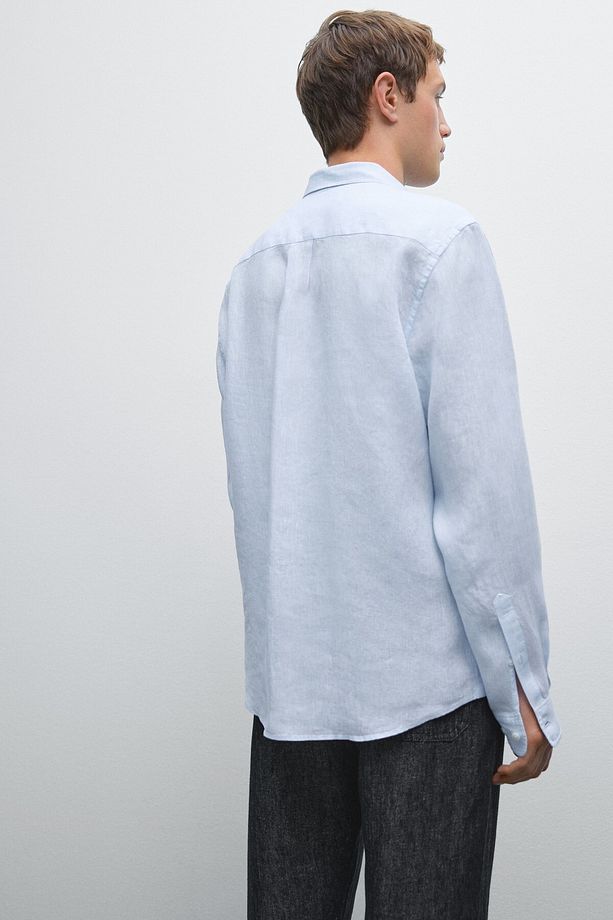 %100 keten regular fit gömlek - 3