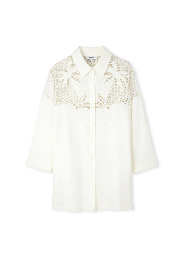 Nakışlı gömlek ceket - 3