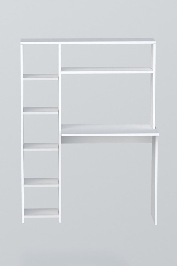 Duru Kitaplıklı Çalışma Masası Beyaz - 6