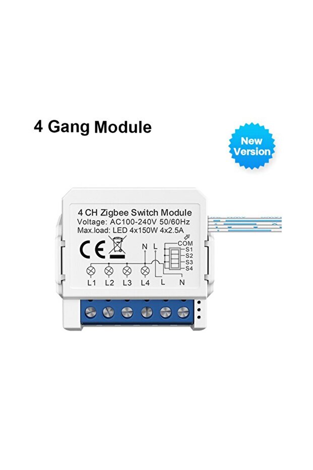 مفتاح إضاءة ذكي صغير ZWSM16-W4 ZigBee Tuya أحادي/ثنائي/ثلاثي/رباعي الفتحات، وحدة مفاتيح إضاءة ثنائية الاتجاه، يمكنك تركيبها بنفسك