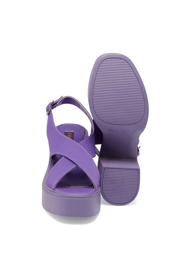 Mor Vegan-tekstil Kadın Sandalet - K24y1sn67404-t3s - 4