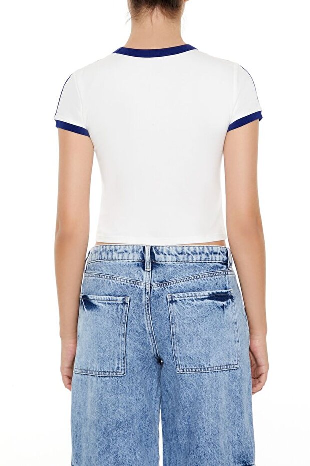 Araba Baskılı Baby Tee Tişört - 3