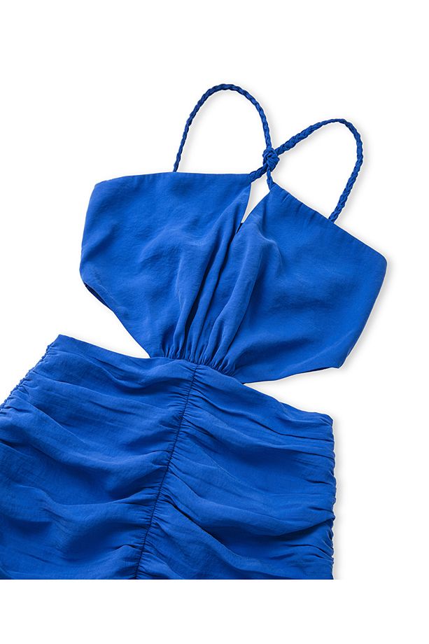 Halter yaka cutout elbise - 4