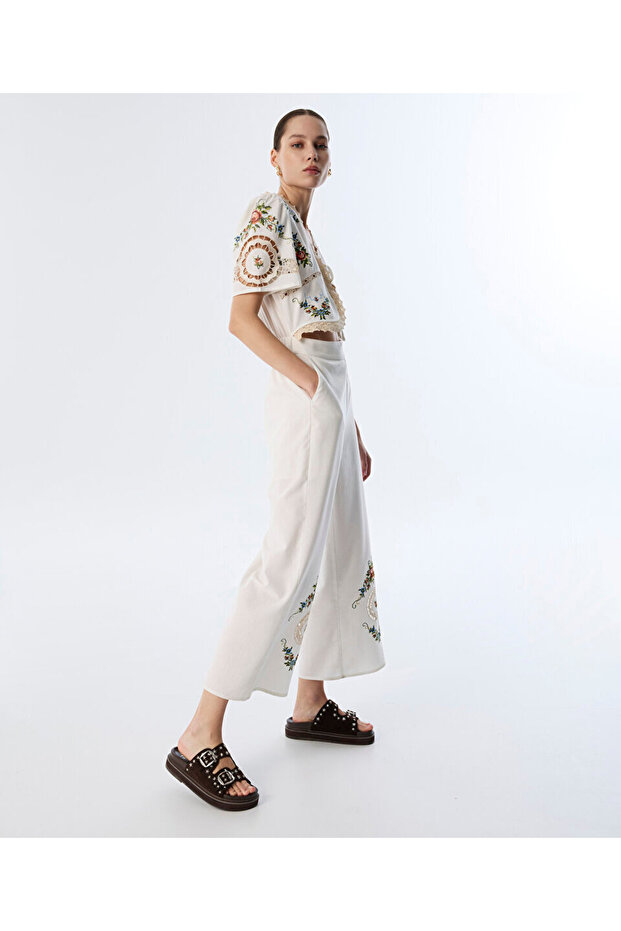 ÇİFT PARÇA GÖRÜNÜMLÜ NAKIŞLI TULUM - 5