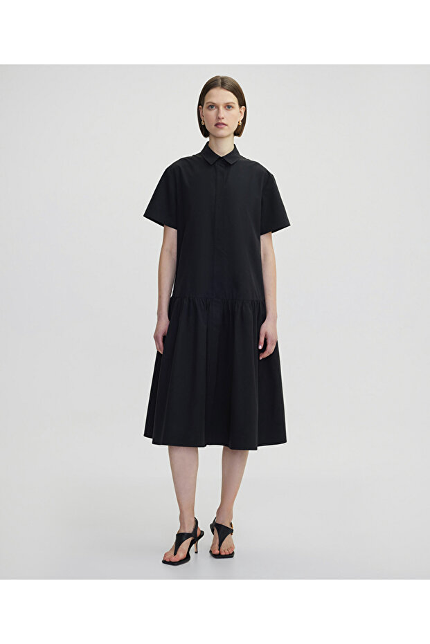 Büzgülü Elbise - 1