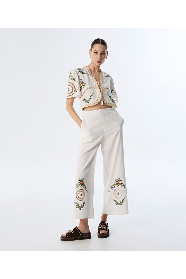 ÇİFT PARÇA GÖRÜNÜMLÜ NAKIŞLI TULUM - 2